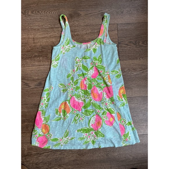 Lilly Pulitzer Dresses & Skirts - Lilly Pulitzer Carmel Pool Tank Dress‎ Size Small Fruit Print Floral 100 Cotton